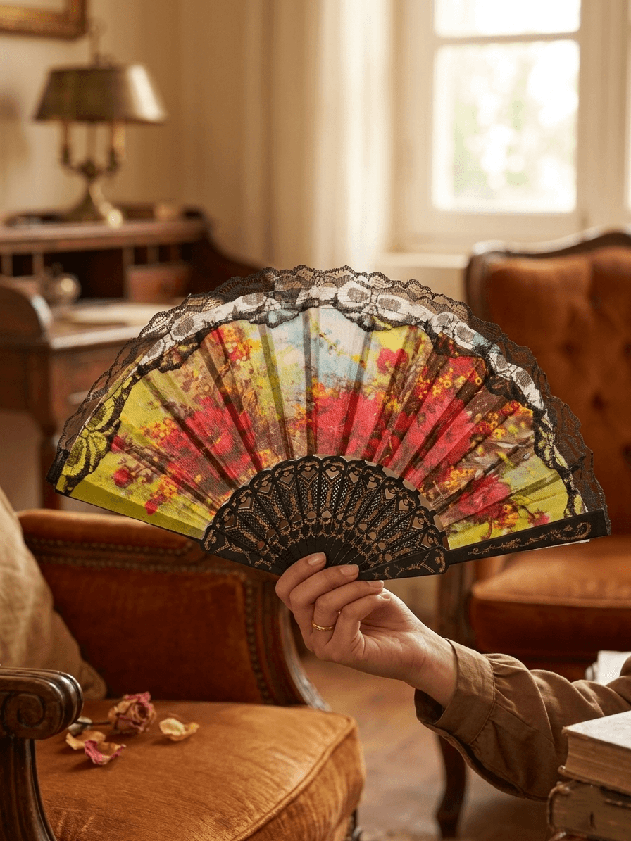 Floral Hand Fan Blossom Classic
